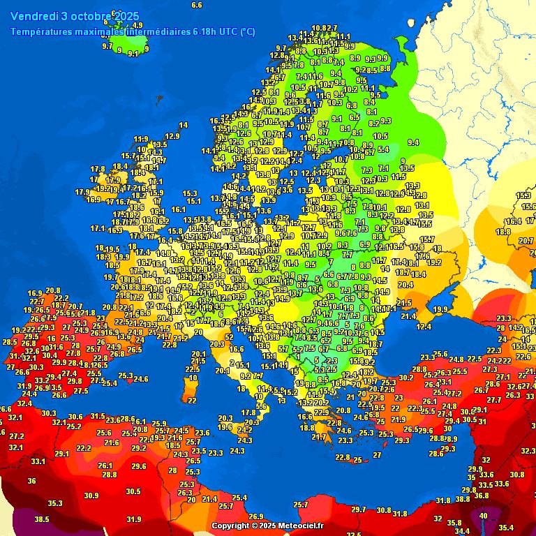 Romania - cea mai rece tara din Europa pe parcursul zilei de vineri