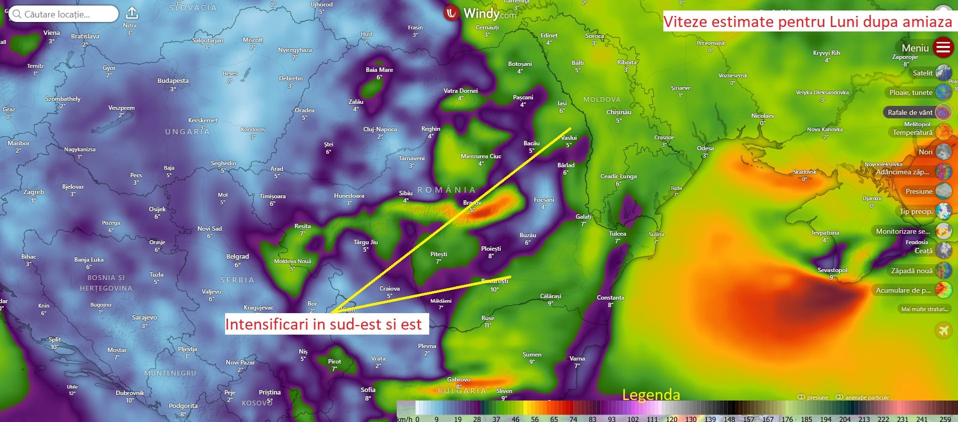 Duminica vantul va prinde
