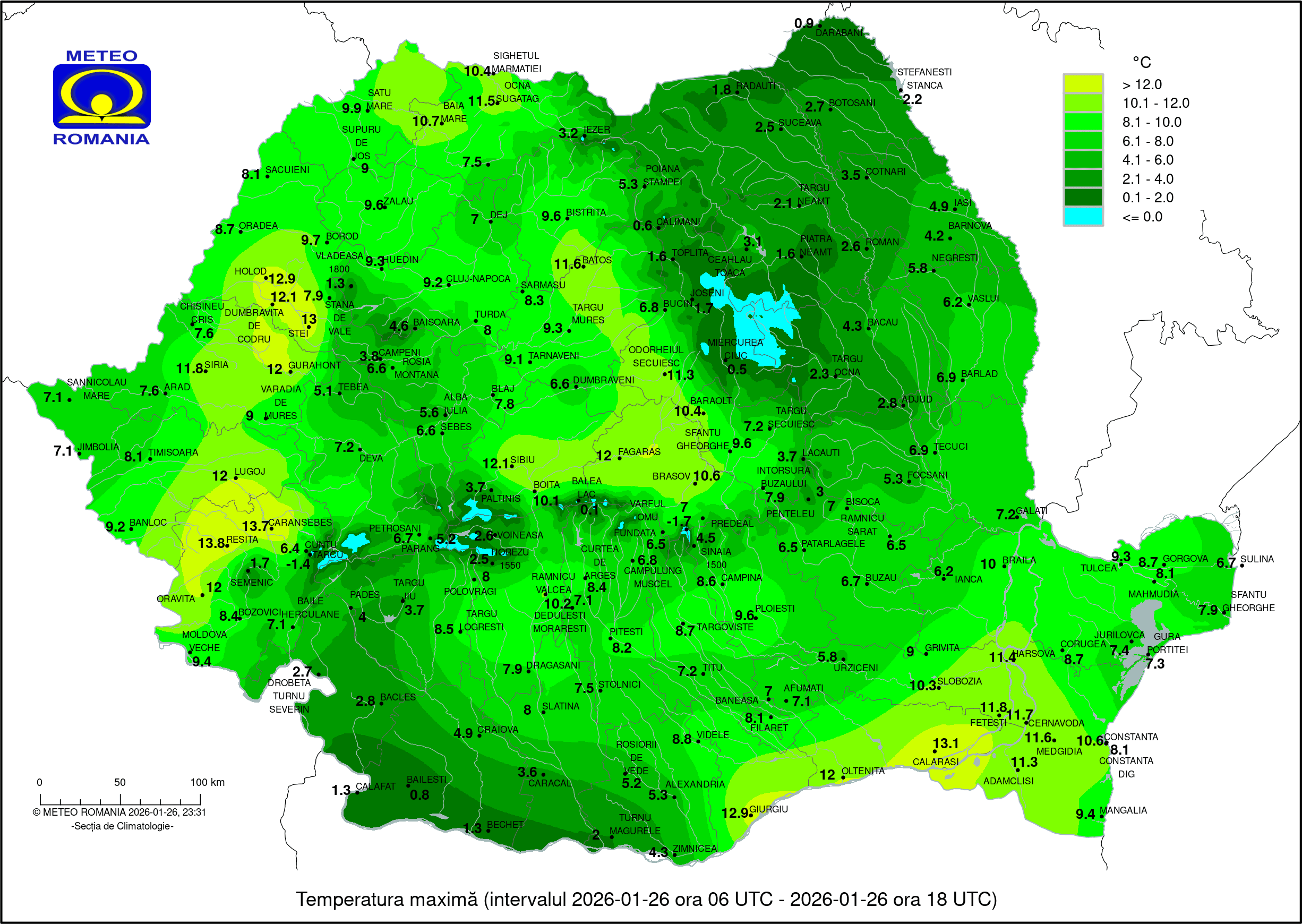 o vreme foarte calda