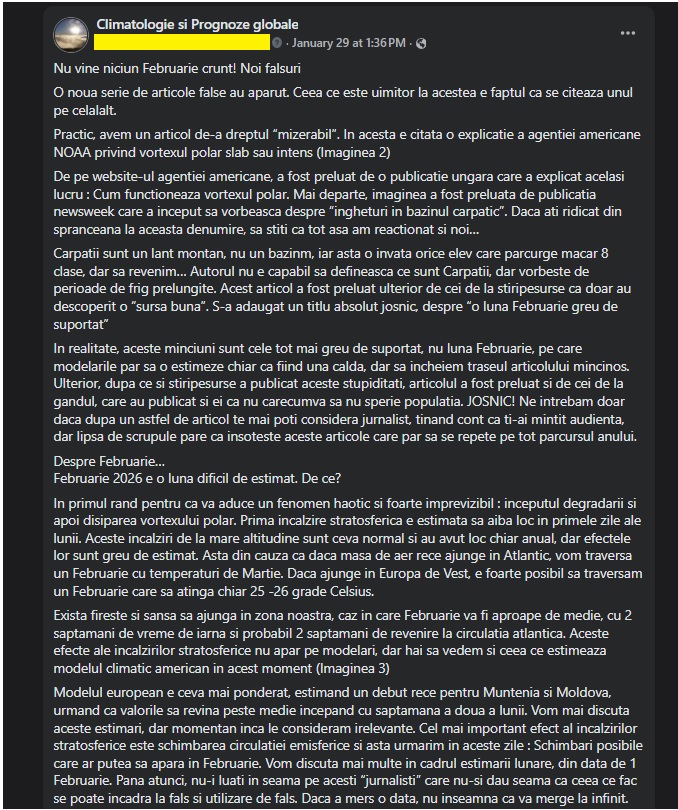 Articol 29 Ianuarie pagina Climatologie si Prognoze Globale