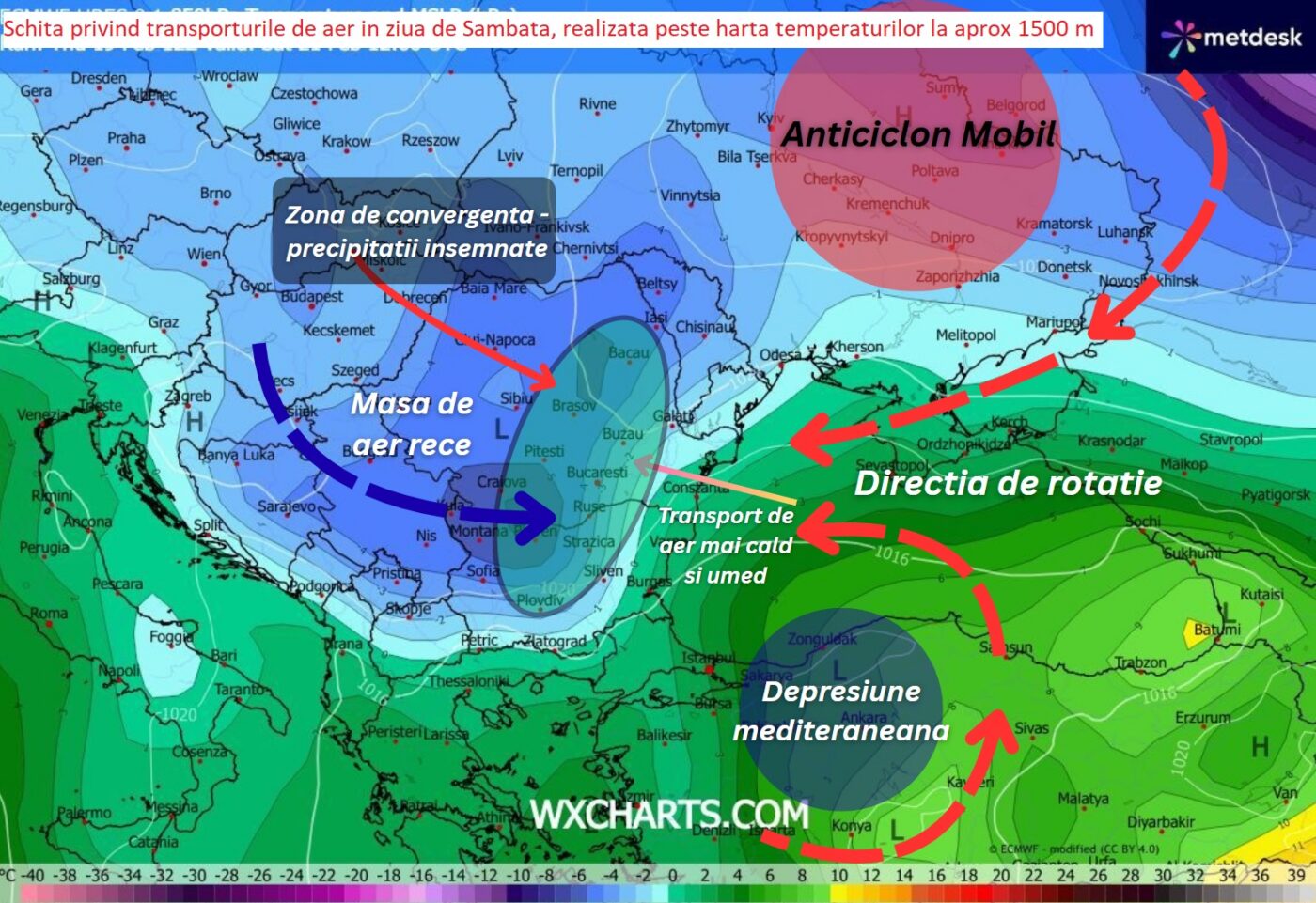 Schita privind transporturile de aer in ziua de Sambata