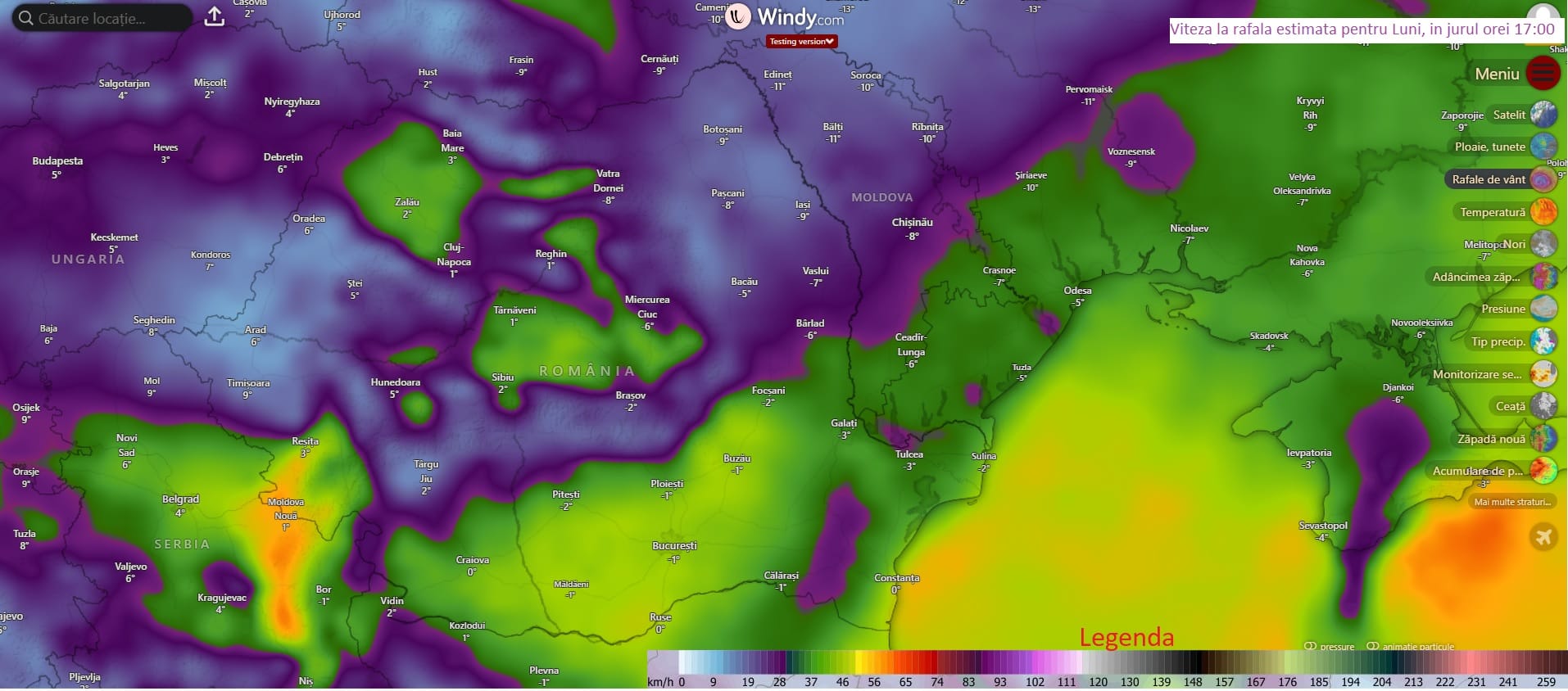 vantul a inceput deja