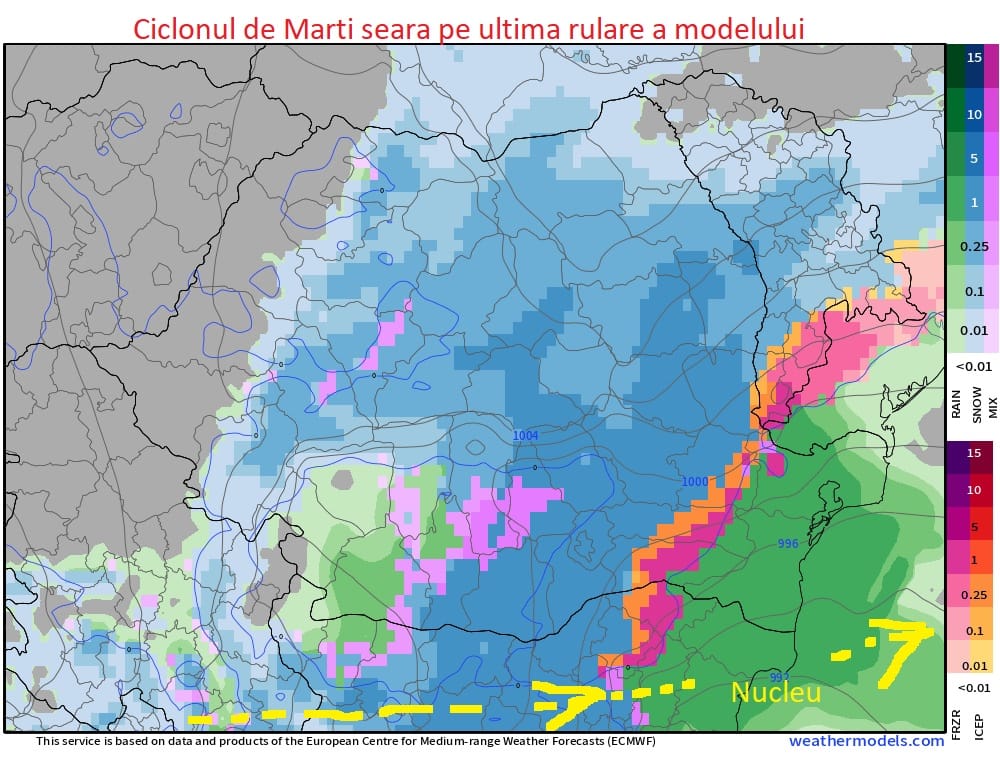 Ciclonul mediteranean, in estimarea rularii 12