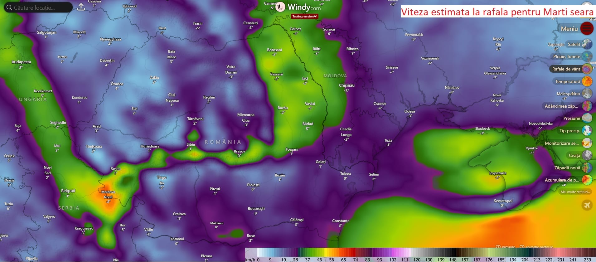 vantul a inceput deja