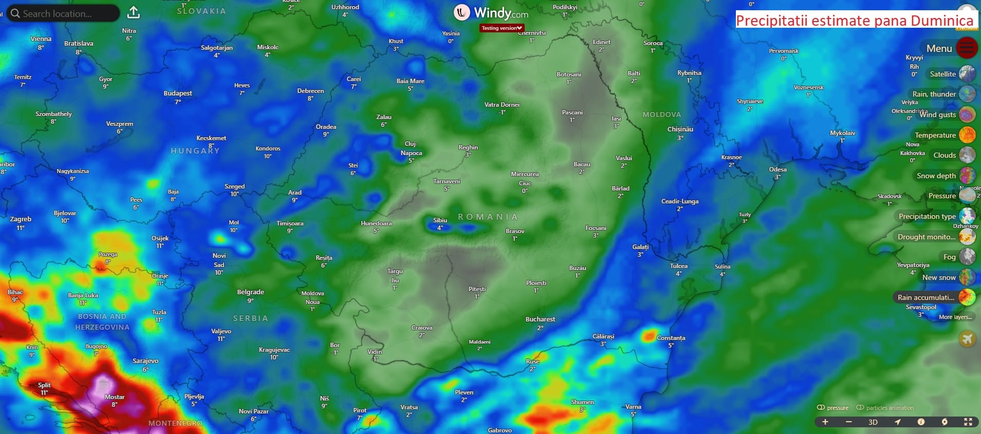 episod de precipitatii