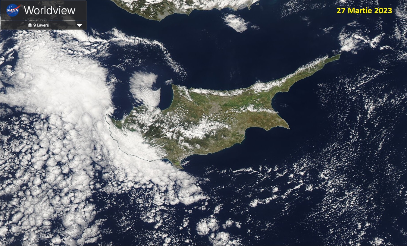 Imagine satelitara din data de 27 Martie 2023