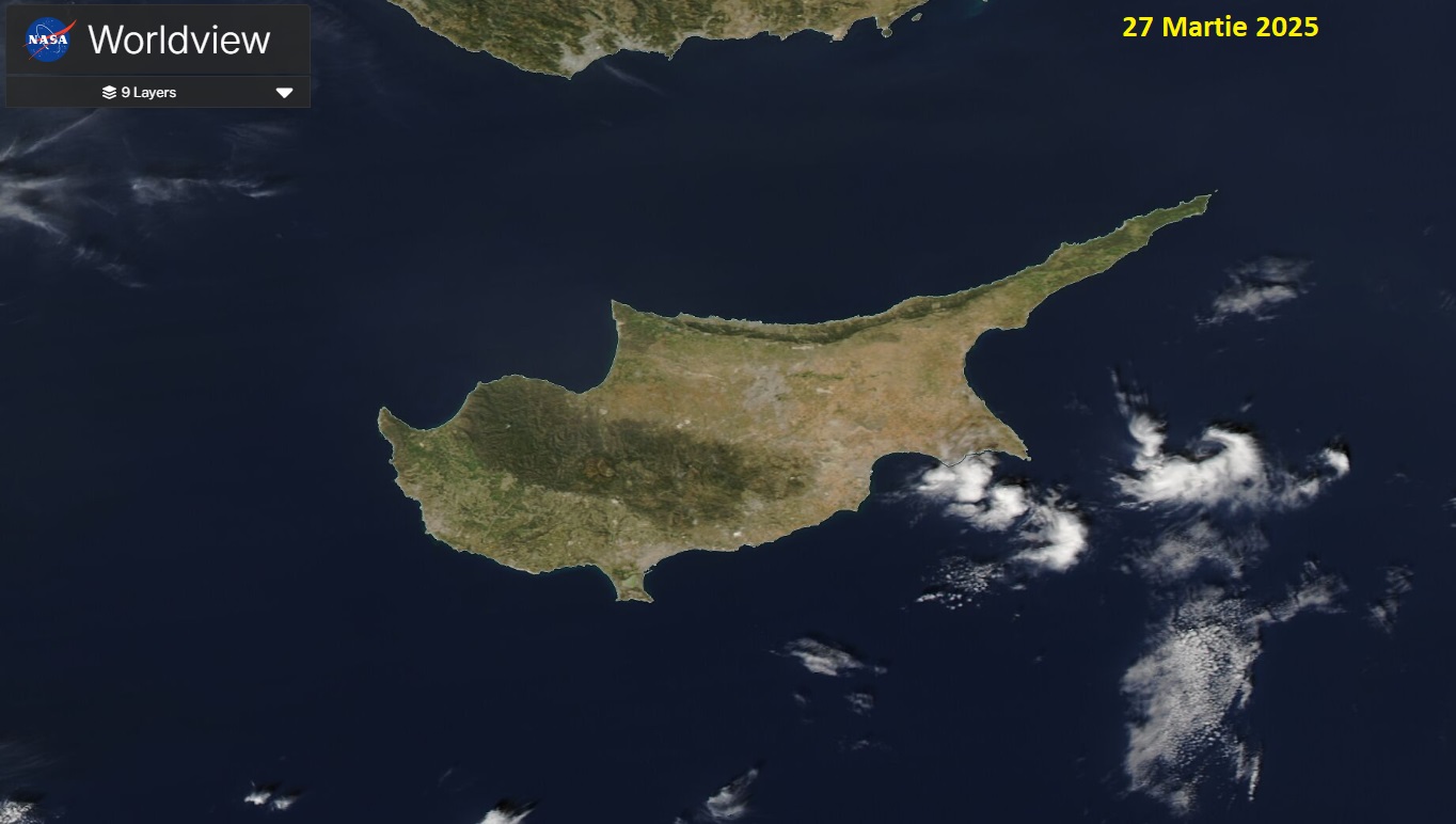 Imagine satelitară din data de 27 Martie 2025