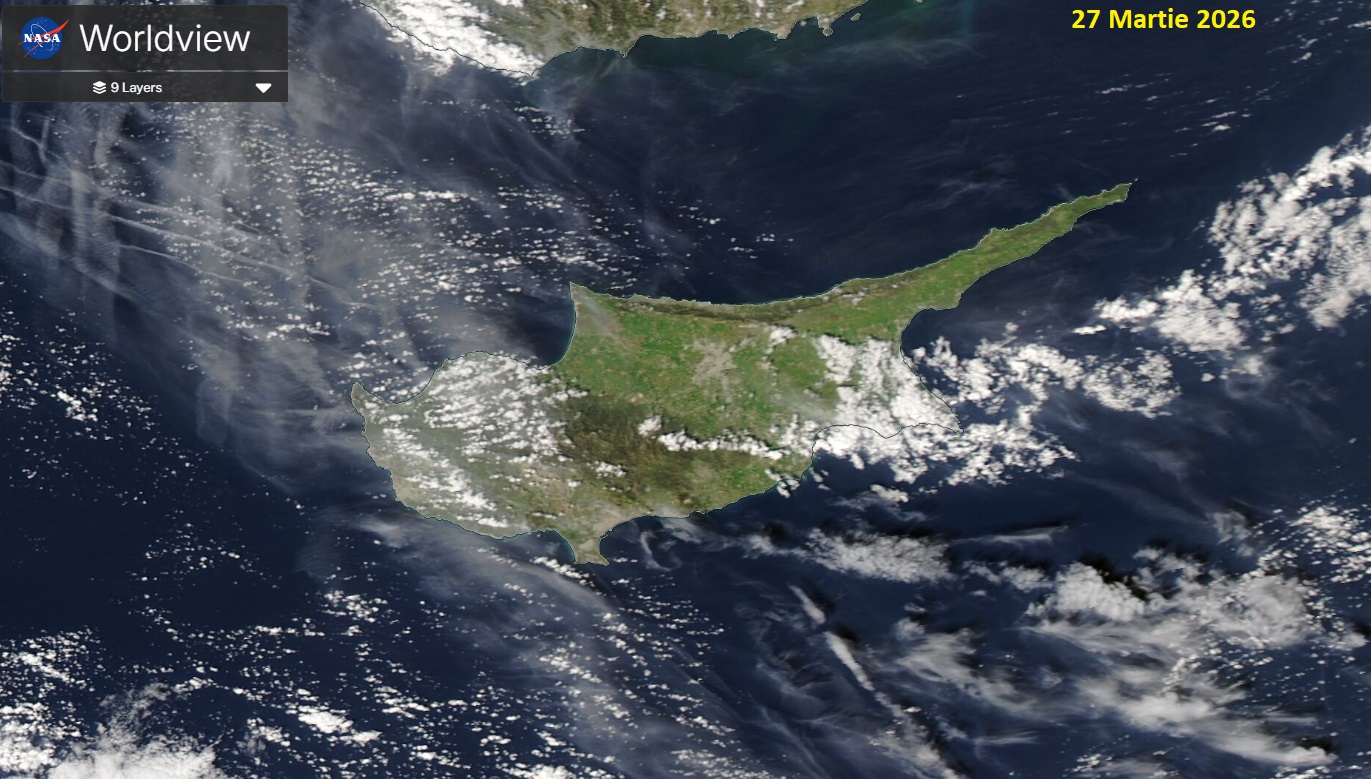 Imagine satelitară din data de 27 Martie 2026
