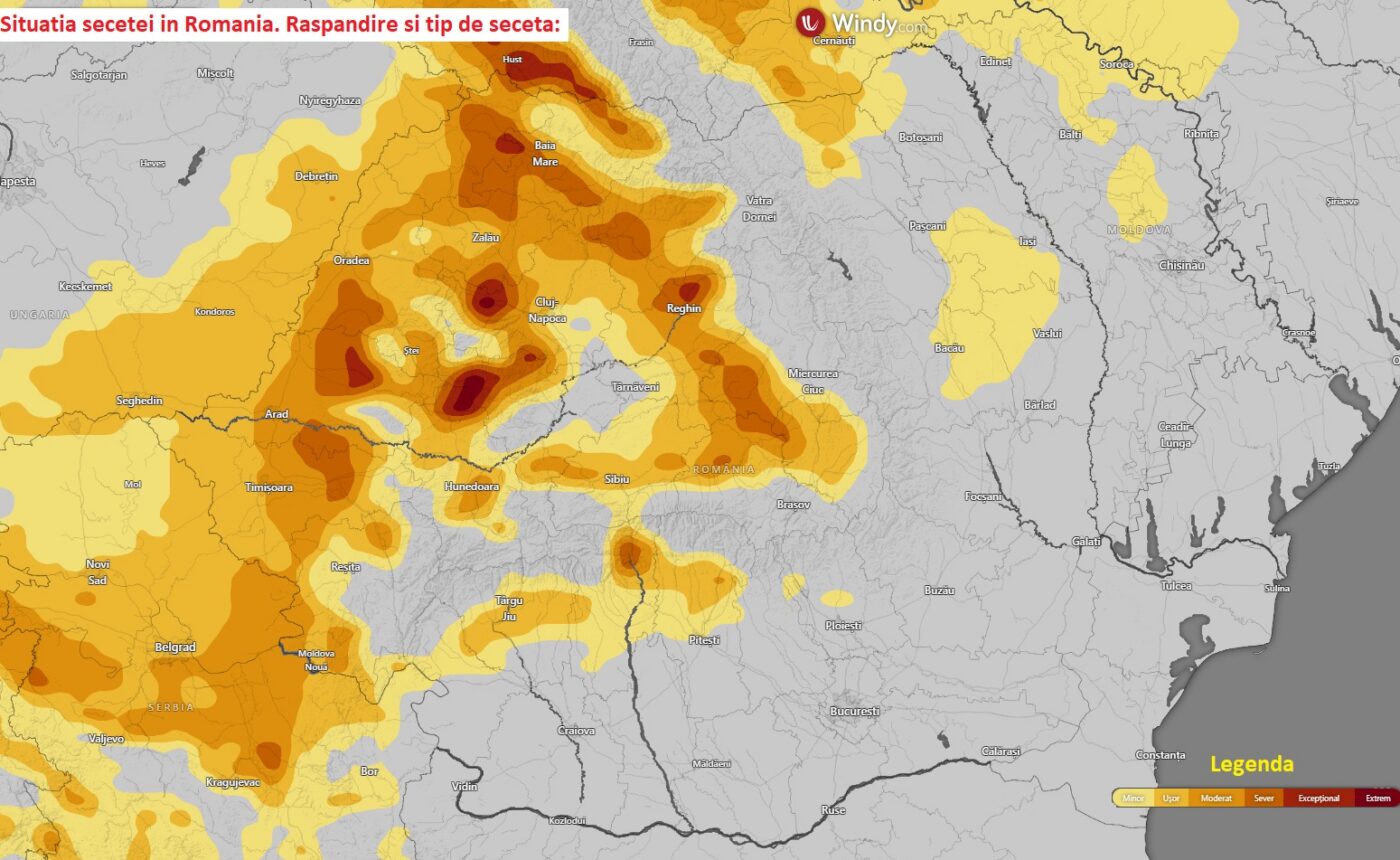 Seceta in Romania. Raspandire si tip