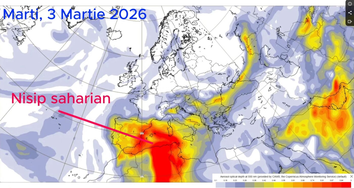 Praf saharian in Europa