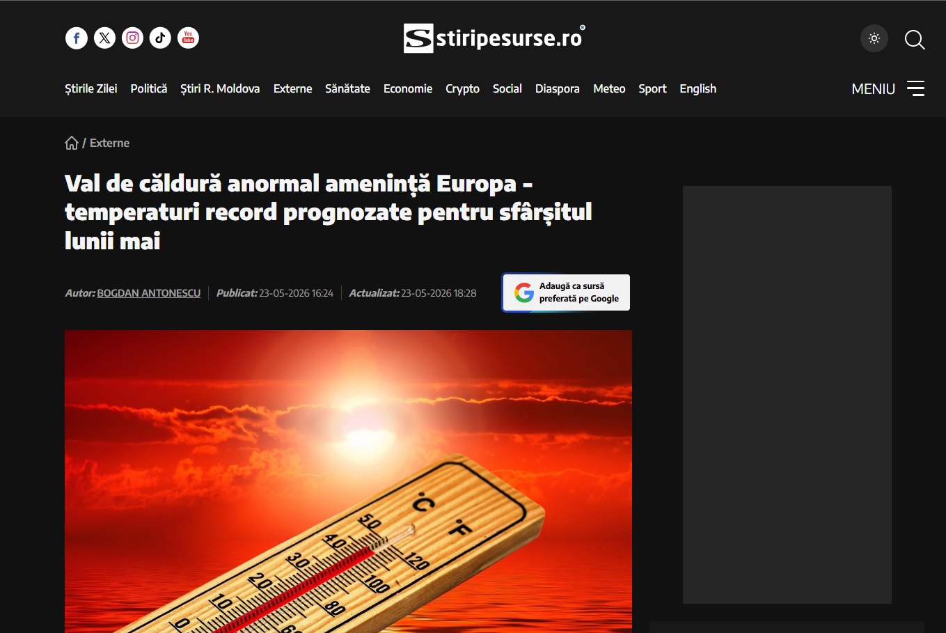 Unul din articolele aparute asupra subiectului