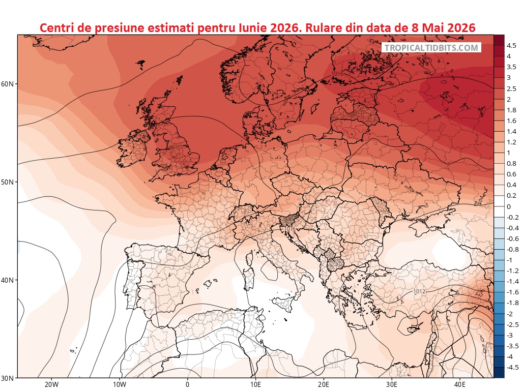 Centri de presiune estimati pentru Iunie 2026. Rulare din 8 Mai 2026