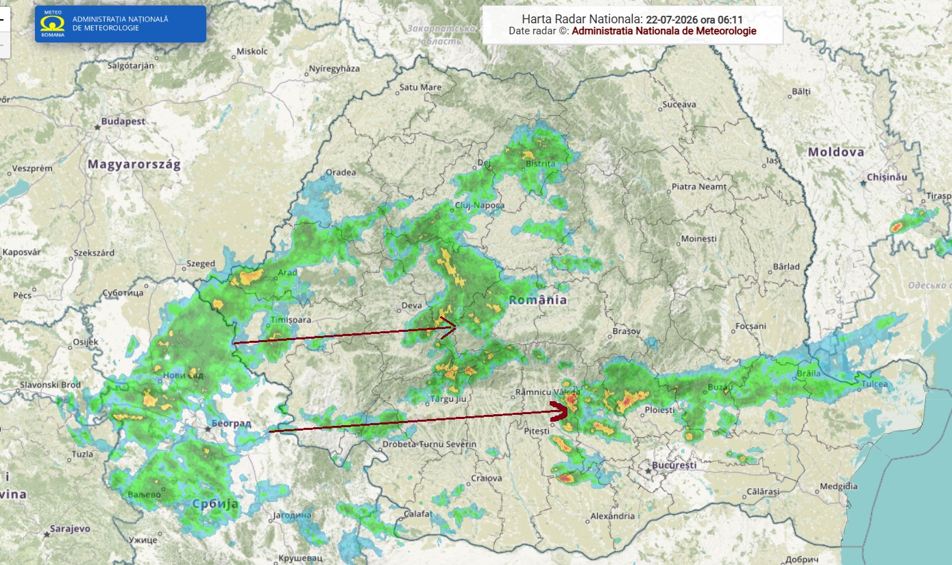 Harta radar, la ora 06:11