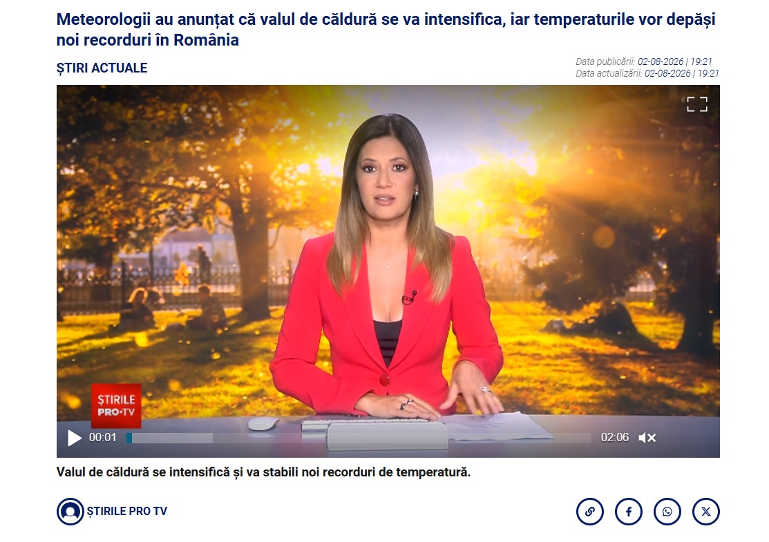 Articol catastrofist apărut în presa românească