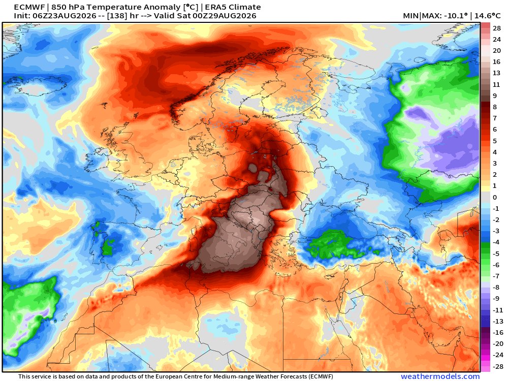 Estimarea diferenței față de normal a temperaturii la 1500 metri altitudine