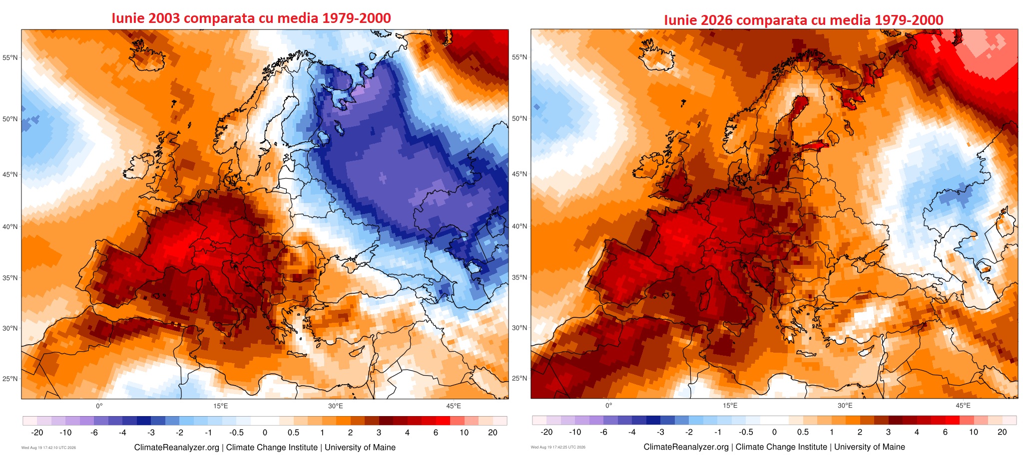 Iunie 2003 si Iunie 2026 comparate