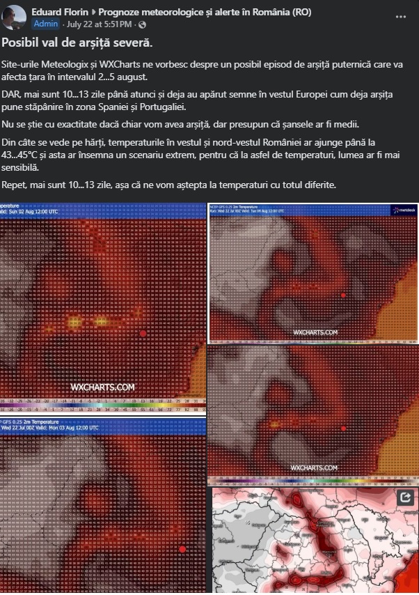 Articol catastrofist apărut în data de 22 iulie 2026