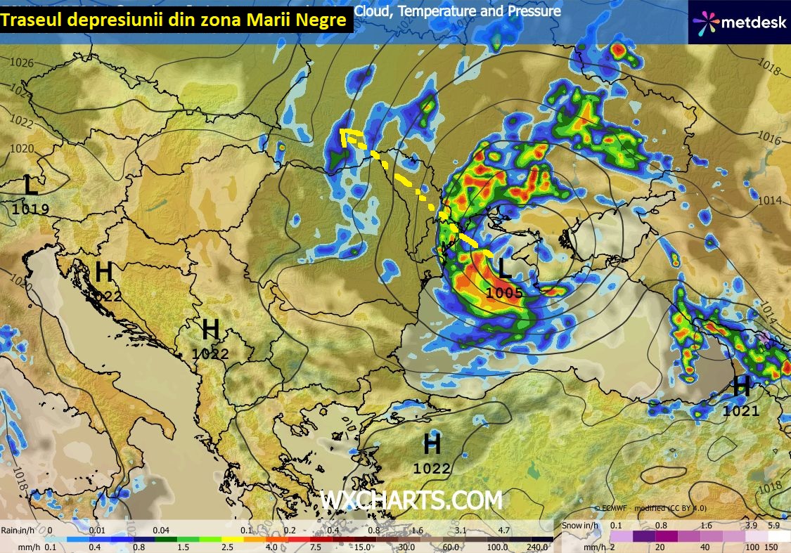 Traseul depresiunii din zona Marii Negre